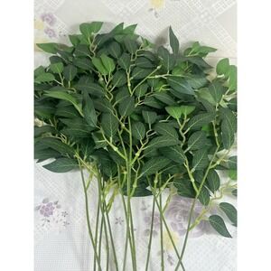 12 Pcs Italian Ruscus Greenery Stems 18" Artificial Silk 18 inch Green